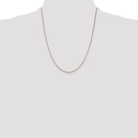 14K Rose Gold 22" Diamond-Cut Cable Chain Necklace with Lobster Clasp - 1.4mm Width by 0