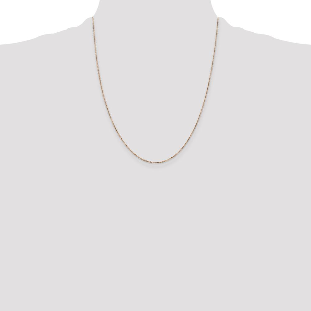 14K Rose Gold 22" Diamond-Cut Cable Chain Necklace with Lobster Clasp by 0