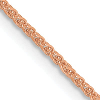 14K Rose Gold 22" Diamond-cut Spiga Chain Necklace with Lobster Clasp by 0