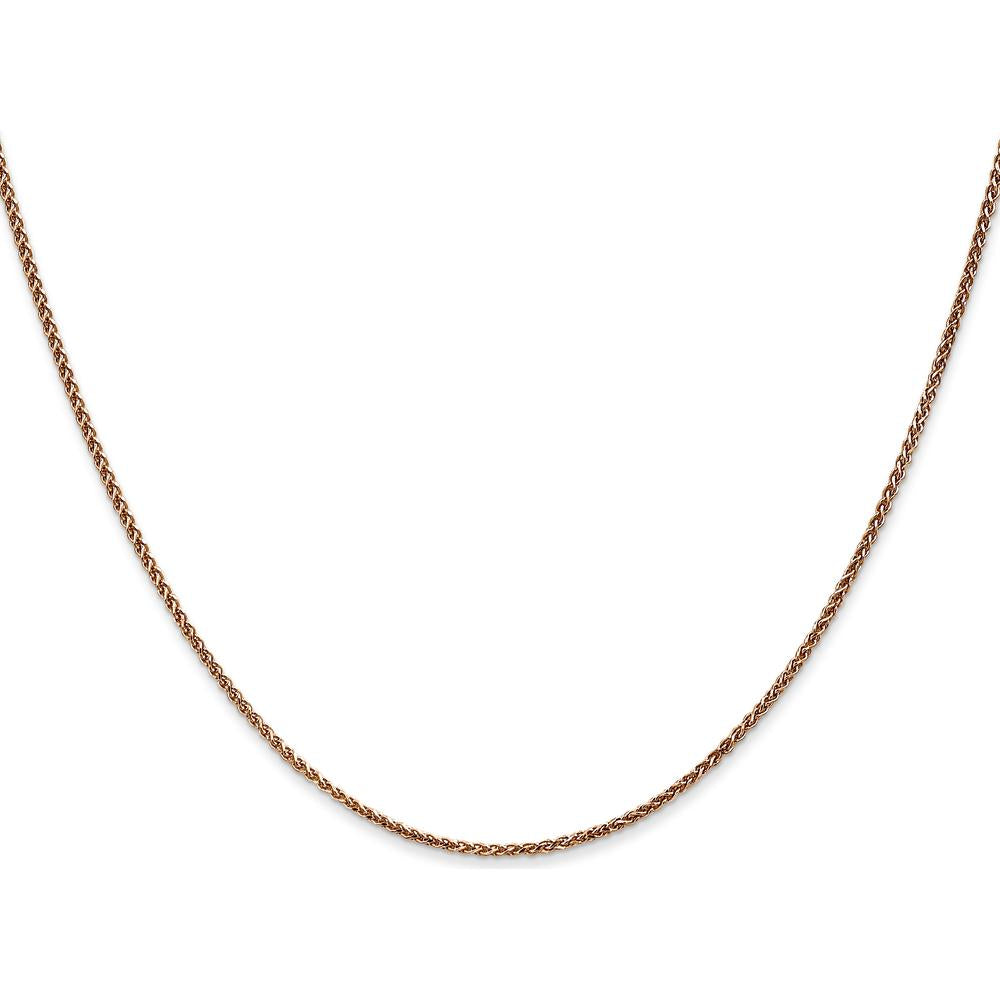 14K Rose Gold 22" Diamond-cut Spiga Chain Necklace with Lobster Clasp by 0