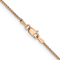 14K Rose Gold 22" Diamond-cut Spiga Chain Necklace with Lobster Clasp by 0