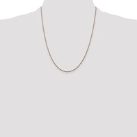 14K Rose Gold 22" Spiga Chain Necklace with Diamond-cut Texture - 1.05mm Width by 0
