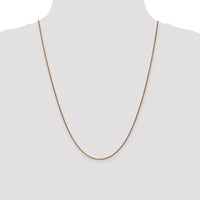 14K Rose Gold 24" 1.25mm Diamond-cut Spiga Chain with Lobster Clasp by 0