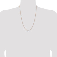 14K Rose Gold 24" 1.25mm Solid Polished Spiga Chain with Lobster Clasp by 0