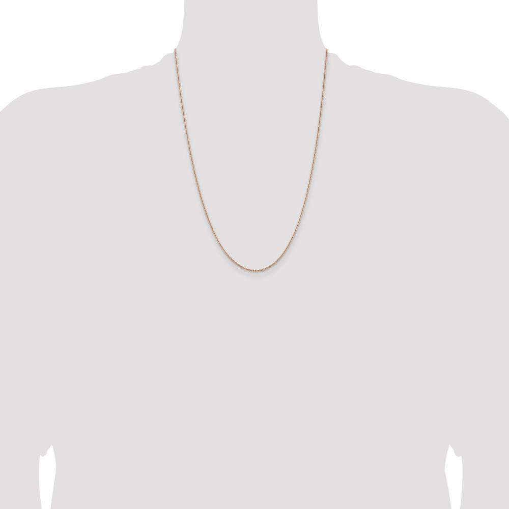 14K Rose Gold 24" 1.8mm Diamond-Cut Cable Chain Necklace with Lobster Clasp by 0