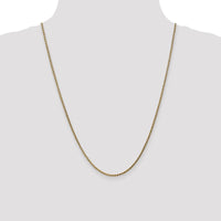 14K Rose Gold 24" 2.1mm Diamond-Cut Spiga Chain Necklace with Lobster Clasp by 0