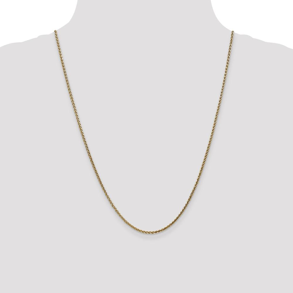 14K Rose Gold 24" 2.1mm Diamond-Cut Spiga Chain Necklace with Lobster Clasp by 0