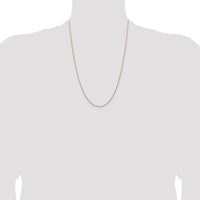 14K Rose Gold 24" Baby Rope Cable Chain Necklace - Polished Finish by 0