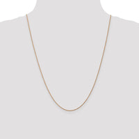 14K Rose Gold 24" Baby Rope Chain with Spring Ring Clasp - 0.8mm Width by 0