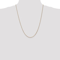 14K Rose Gold 24" Box Link Chain Necklace - 1.3mm Width with Lobster Clasp by 0