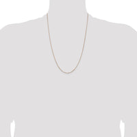 14K Rose Gold 24" Box Link Chain with Lobster Clasp - 0.95mm Width by 0