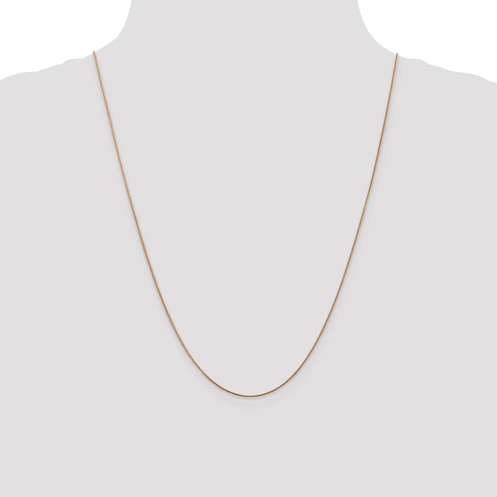 14K Rose Gold 24" Diamond-Cut Spiga Chain Necklace - Polished Finish by 0
