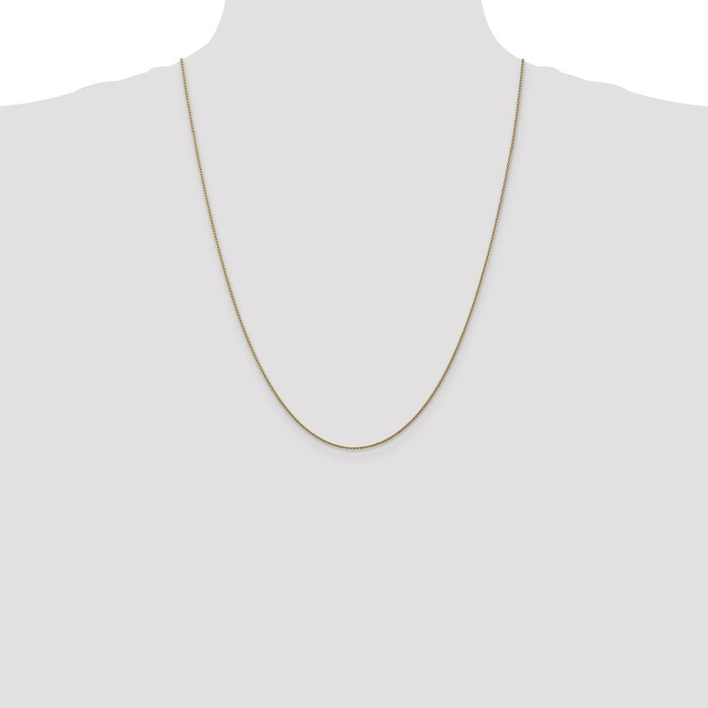 14K Rose Gold 24" Diamond-Cut Spiga Chain with Lobster Clasp - 1.05mm Width by 0