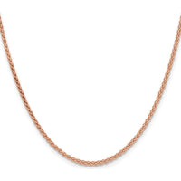 14K Rose Gold 24" Polished Spiga Chain - 2.1mm Solid Gold by 0
