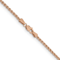 14K Rose Gold 24" Polished Spiga Chain - 2.1mm Solid Gold by 0