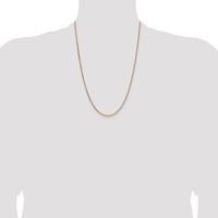 14K Rose Gold 24" Polished Spiga Chain - 2.1mm Solid Gold by 0