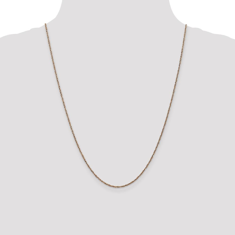 14K Rose Gold 24" Ropa Chain with Lobster Clasp - 1.7mm Width by 0