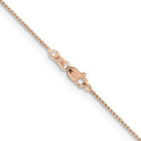 14K Rose Gold 24" Spiga Chain with Lobster Clasp - Solid and Polished Design by 0