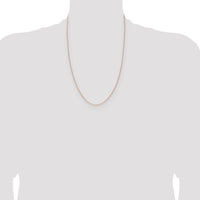 14K Rose Gold 24" Spiga Chain with Lobster Clasp - Solid and Polished Design by 0