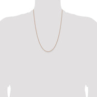 14K Rose Gold 24" Spiga Chain with Polished Finish - 1.7mm Width by 0