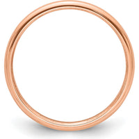 14K Rose Gold 2mm Half-Round Wedding Band - Size 4.5 by 0