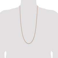 14K Rose Gold 30" 2.1mm Solid Polished Spiga Chain with Lobster Clasp by 0