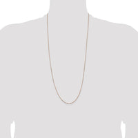 14K Rose Gold 30" Box Link Chain with Lobster Clasp - 0.95mm Width by 0