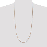 14K Rose Gold 30" Diamond-Cut Cable Chain with Lobster Clasp - 1.4mm Width by 0
