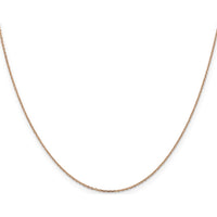 14K Rose Gold 30" Diamond-Cut Cable Chain with Lobster Clasp by 0