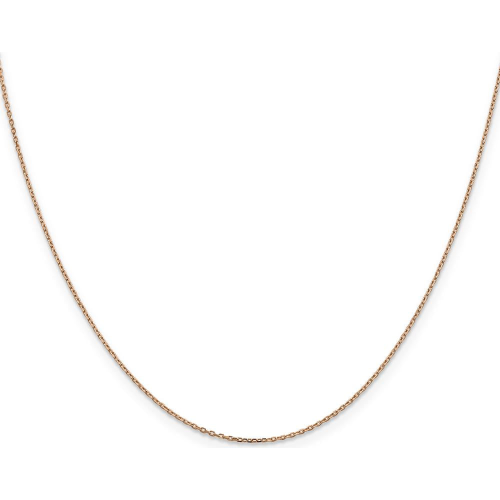 14K Rose Gold 30" Diamond-Cut Cable Chain with Lobster Clasp by 0