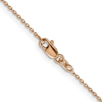 14K Rose Gold 30" Diamond-Cut Cable Chain with Lobster Clasp by 0