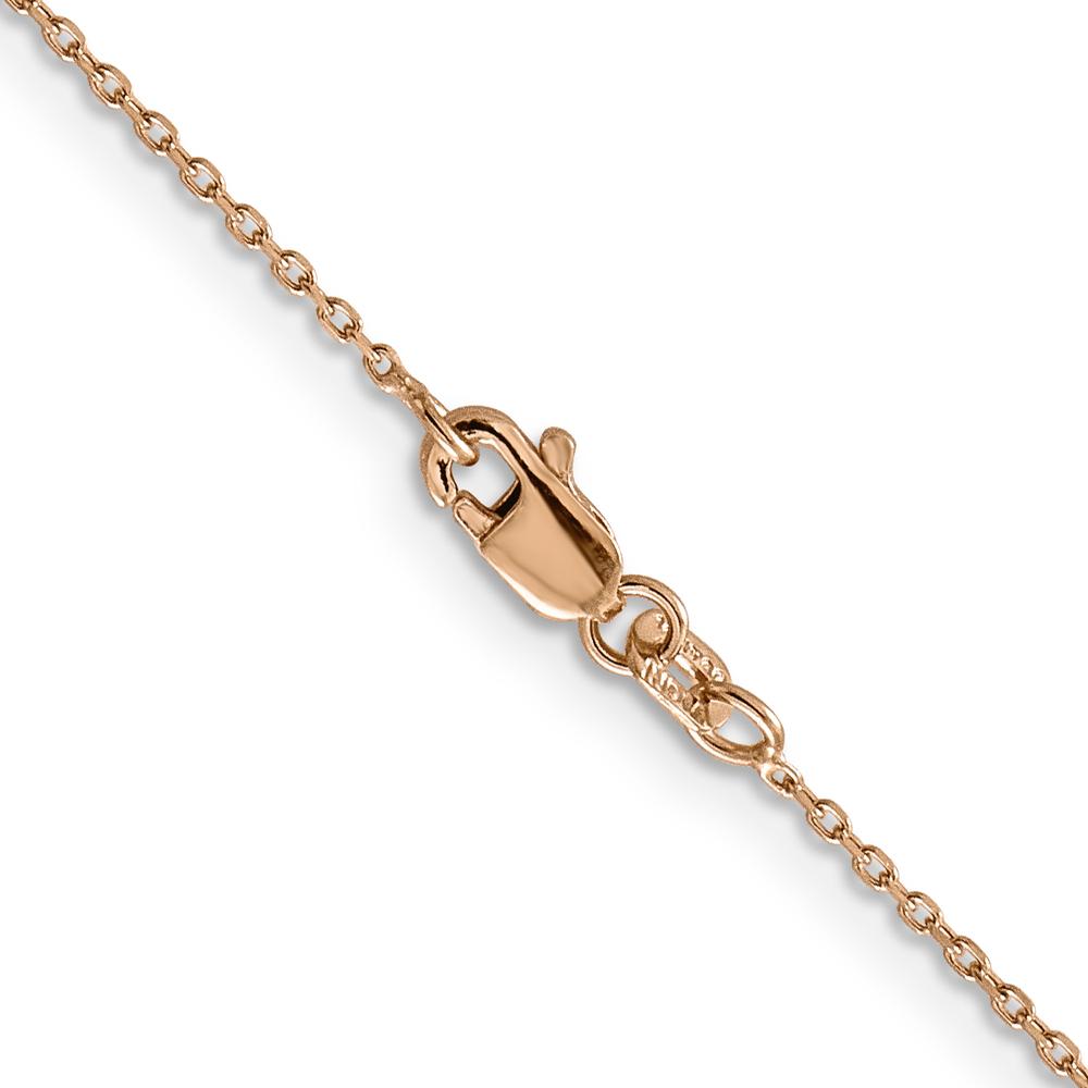 14K Rose Gold 30" Diamond-Cut Cable Chain with Lobster Clasp by 0