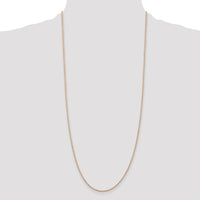 14K Rose Gold 30" Diamond-Cut Rope Chain with Lobster Clasp - 1.5mm Width
