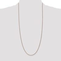 14K Rose Gold 30" Diamond-Cut Spiga Chain - Polished Finish, 1.25mm Width by 0