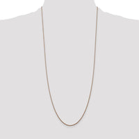 14K Rose Gold 30" Diamond-Cut Spiga Chain with Lobster Clasp - 1.05mm Width by 0