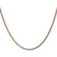 14K Rose Gold 30" Diamond-Cut Spiga Chain with Lobster Clasp by 0