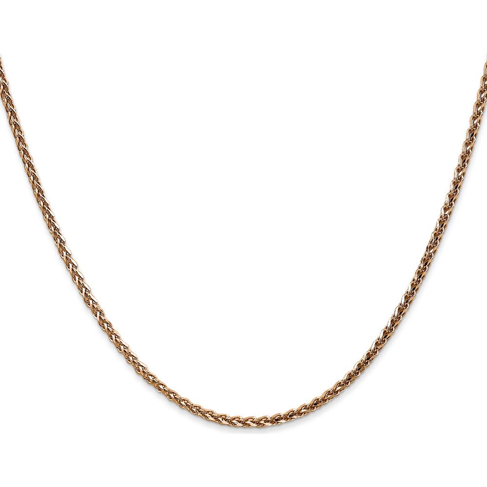 14K Rose Gold 30" Diamond-Cut Spiga Chain with Lobster Clasp by 0