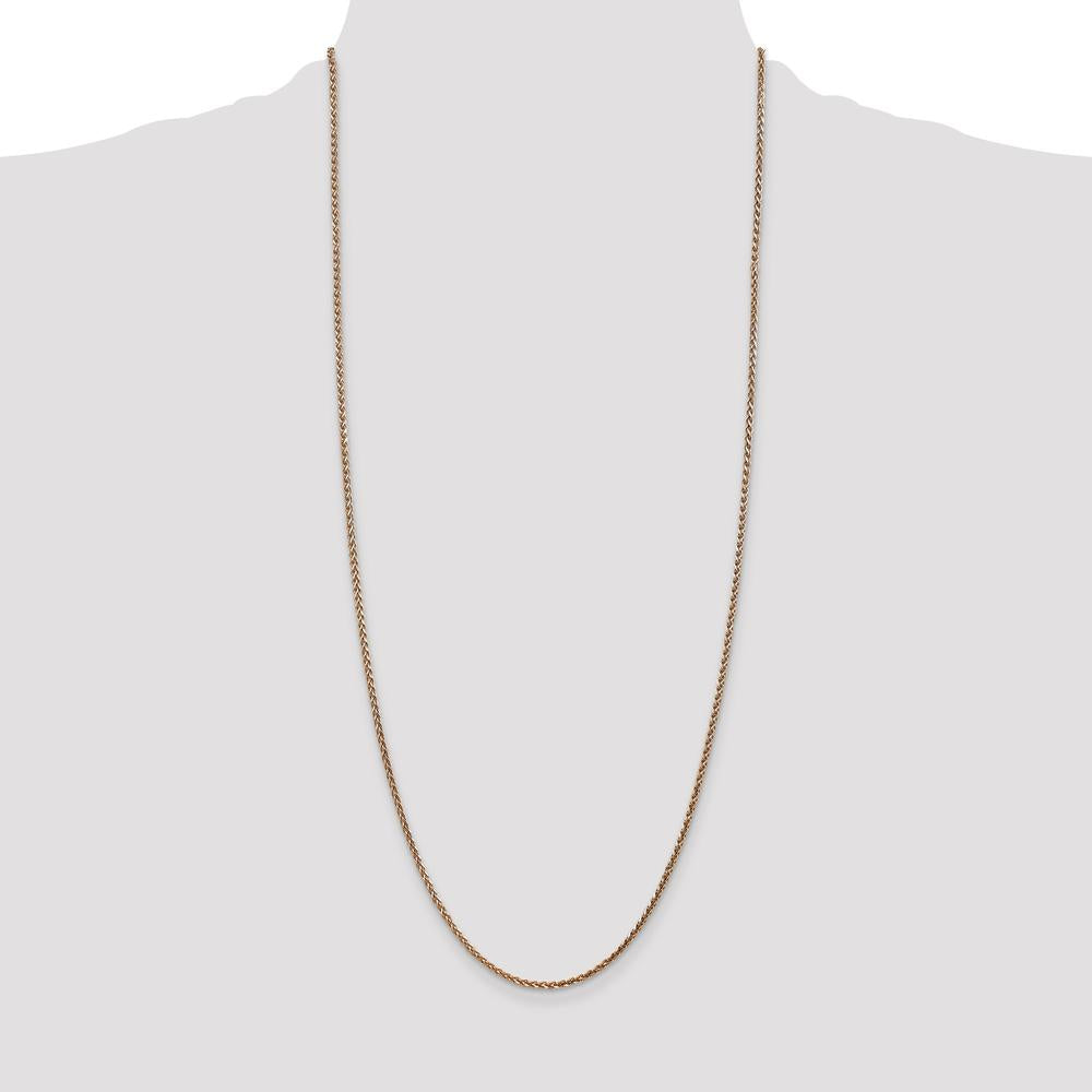 14K Rose Gold 30" Diamond-Cut Spiga Chain with Lobster Clasp by 0