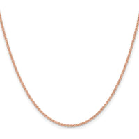 14K Rose Gold 30" Polished Spiga Chain Necklace - 1.7mm Width by 0