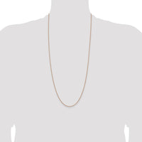 14K Rose Gold 30" Polished Spiga Chain Necklace - 1.7mm Width by 0