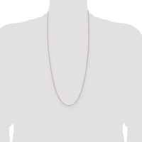 14K Rose Gold 30" Spiga Chain Necklace with Lobster Clasp by 0