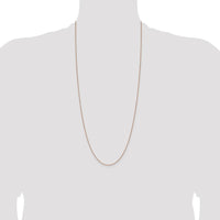 14K Rose Gold 30" Spiga Chain Necklace with Lobster Clasp - Solid Polished Design by 0