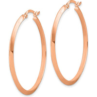 14K Rose Gold 39mm Polished Large Hoop Earrings by 0