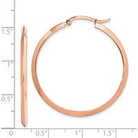 14K Rose Gold 39mm Polished Large Hoop Earrings by 0