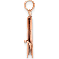 14K Rose Gold 3D HOLY BIBLE Pendant with Lord's Prayer and Moveable Pages by Oro Pregiato