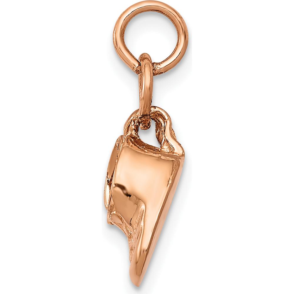 14K Rose Gold 3D Moveable Baby Shoes Charm by Oro Pregiato