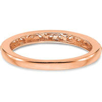 14K Rose Gold 3mm Filigree Wedding Band with Polished Finish by Luciano & Cie