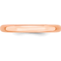 14K Rose Gold 3mm Standard Comfort Fit Wedding Band for Women by 0