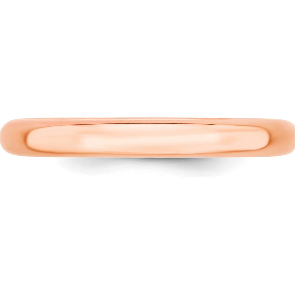 14K Rose Gold 3mm Standard Comfort Fit Wedding Band for Women by 0