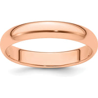 14K Rose Gold 4mm Half Round Wedding Band - Size 12 by 0